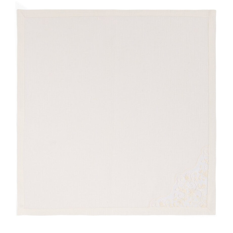 Dea Linen Lace-Trim Elite Napkin (45cm x 45cm)