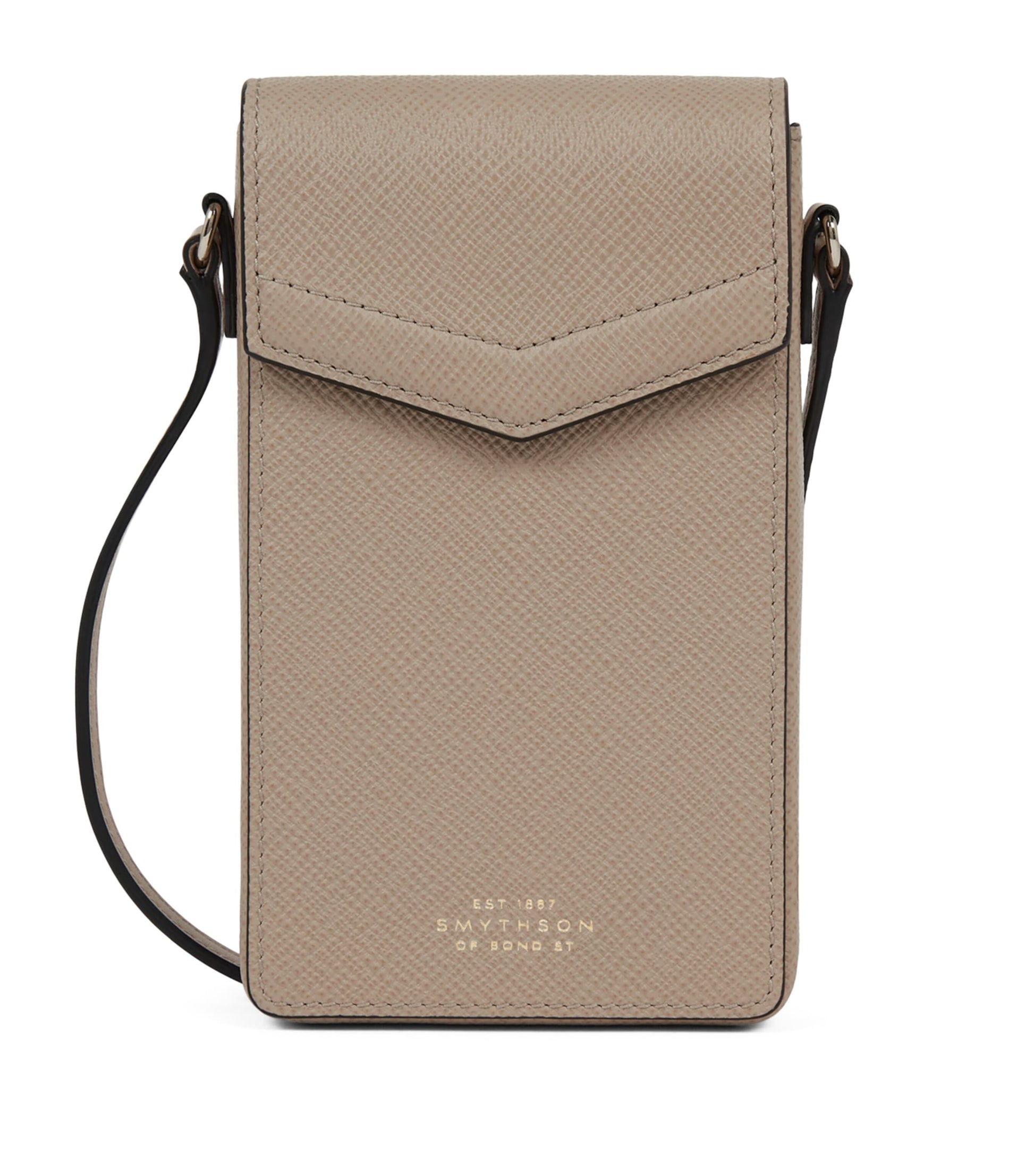 Smythson Leather Panama Envelope Phone Case