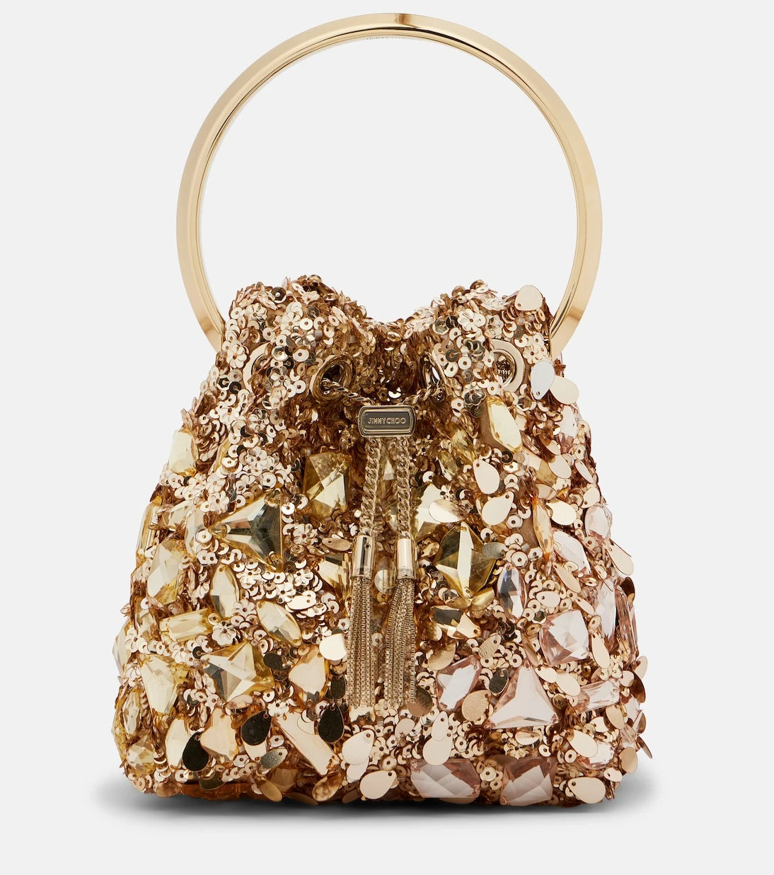 Jimmy Choo - Bon Bon Small embellished bucket bag