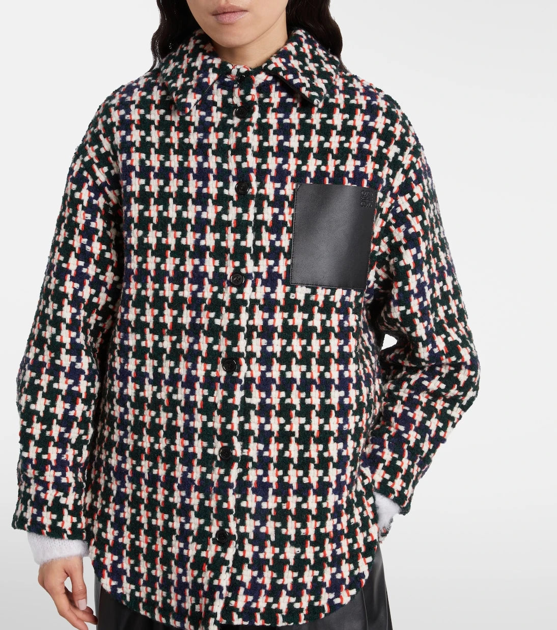 Loewe - Leather-trimmed overshirt