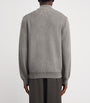 Paul & Shark Green Virgin Wool-Silk Quarter-Zip Sweater