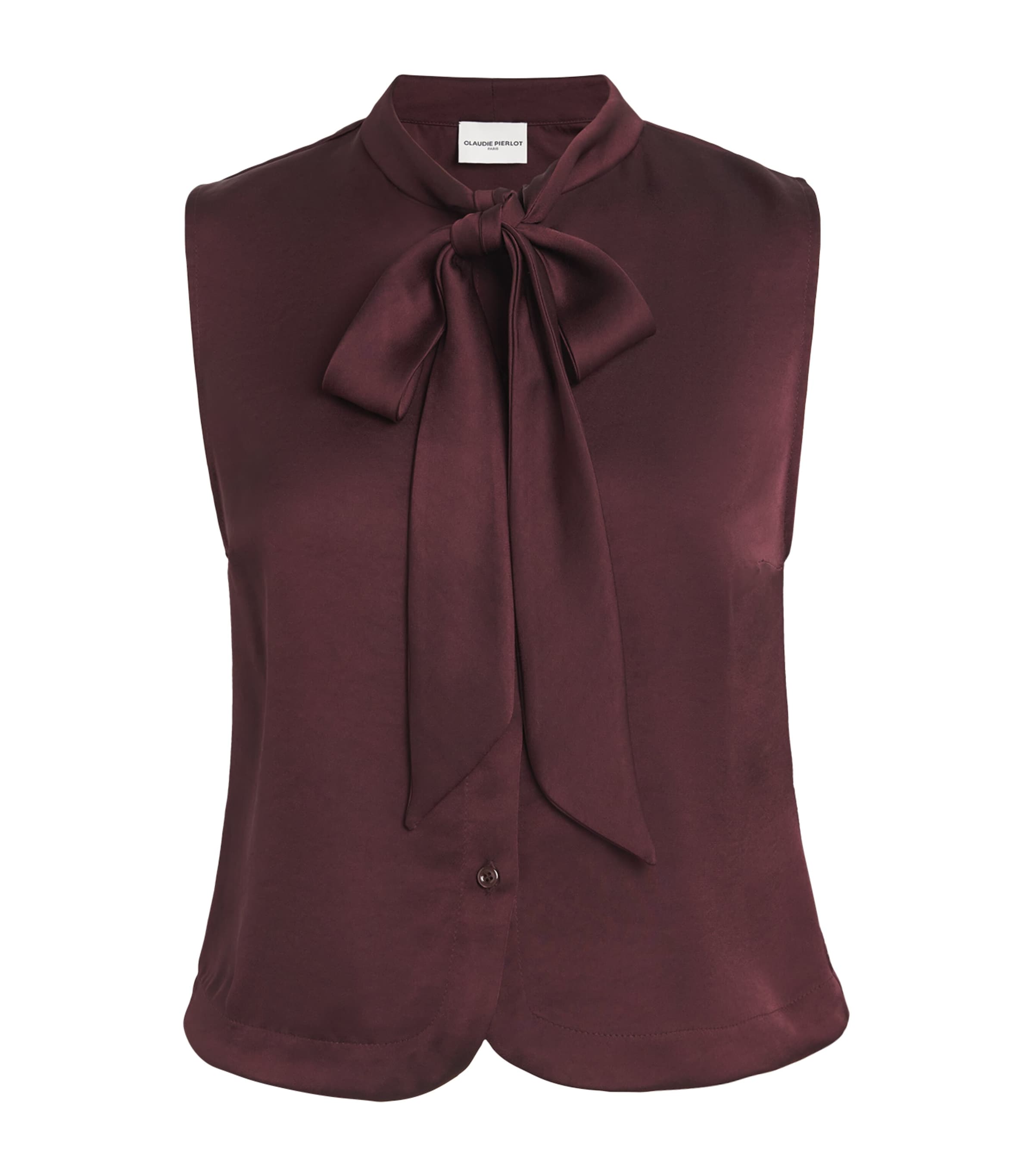 Red Lavallière-Neck Top