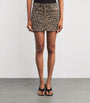 Brown Leopard Good 90s Mini Denim Skirt