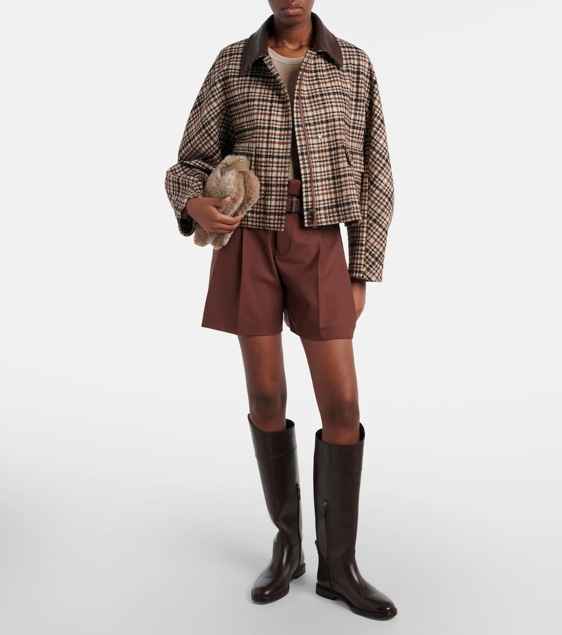 Brunello Cucinelli - Monili pleated wool-blend shorts