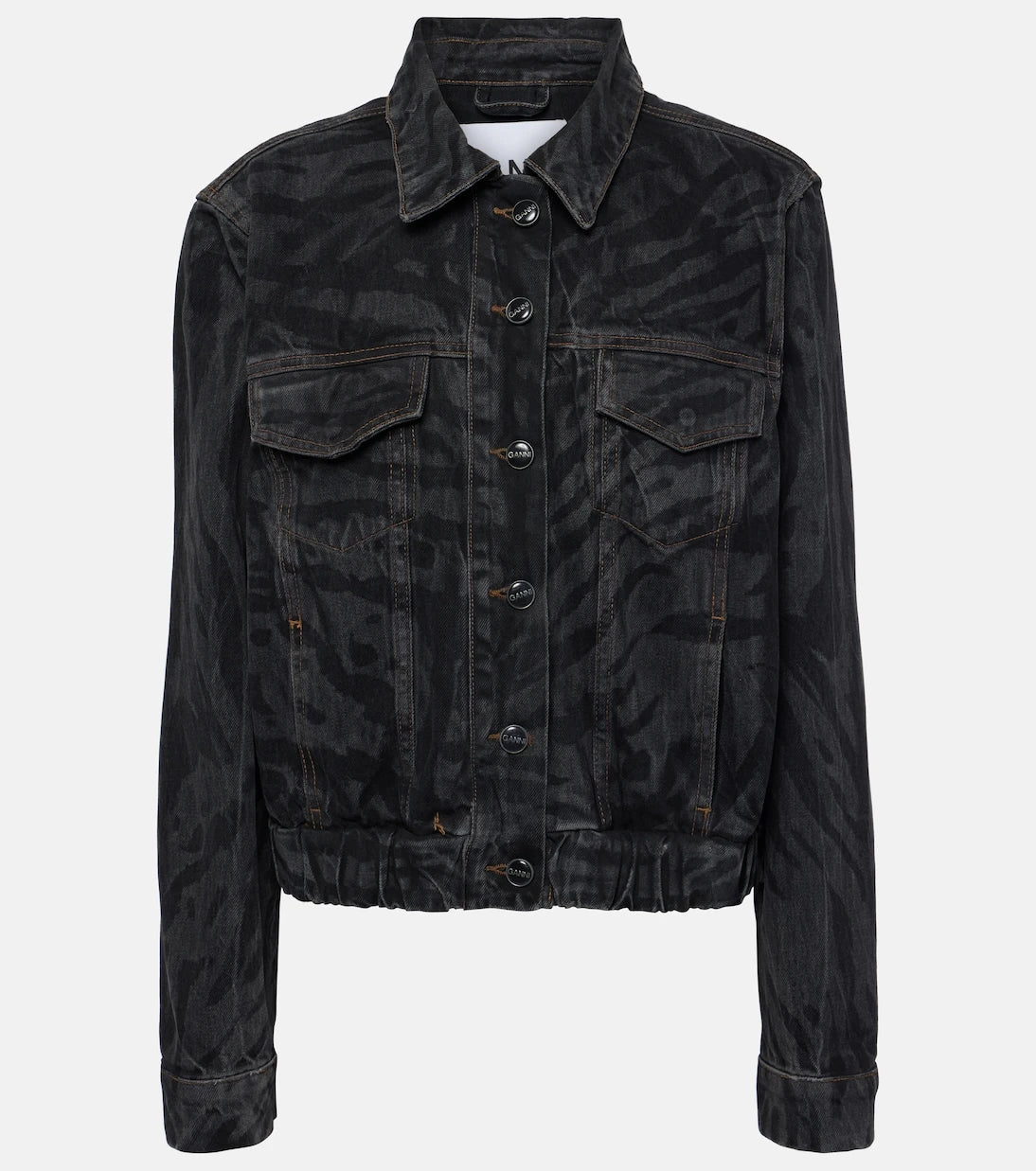Ganni - Printed denim jacket