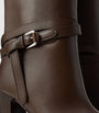 Ralph Lauren Collection Brown Leather Donnely Knee-High Boots 90