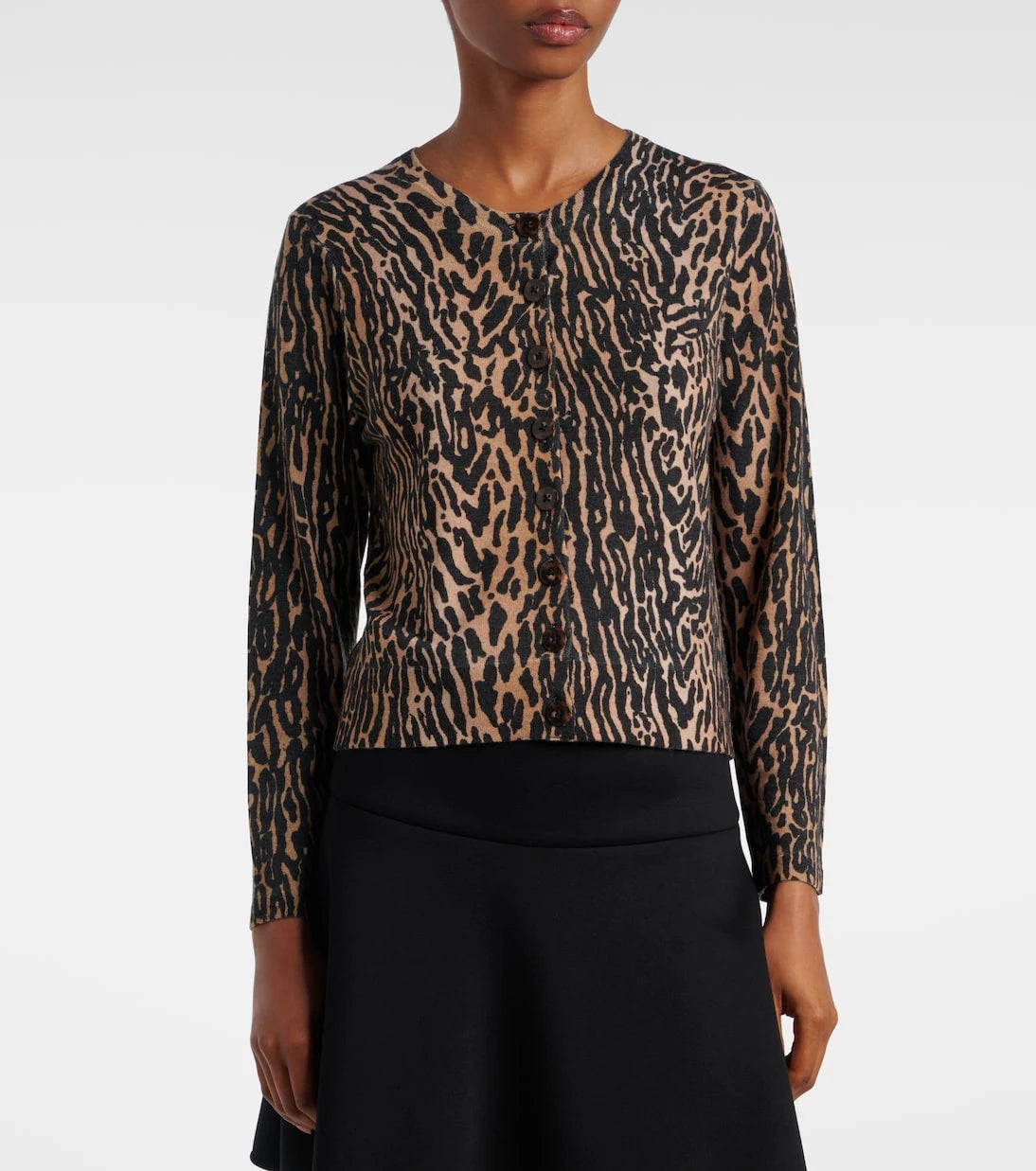 Rixo - Peony leopard-print wool cardigan