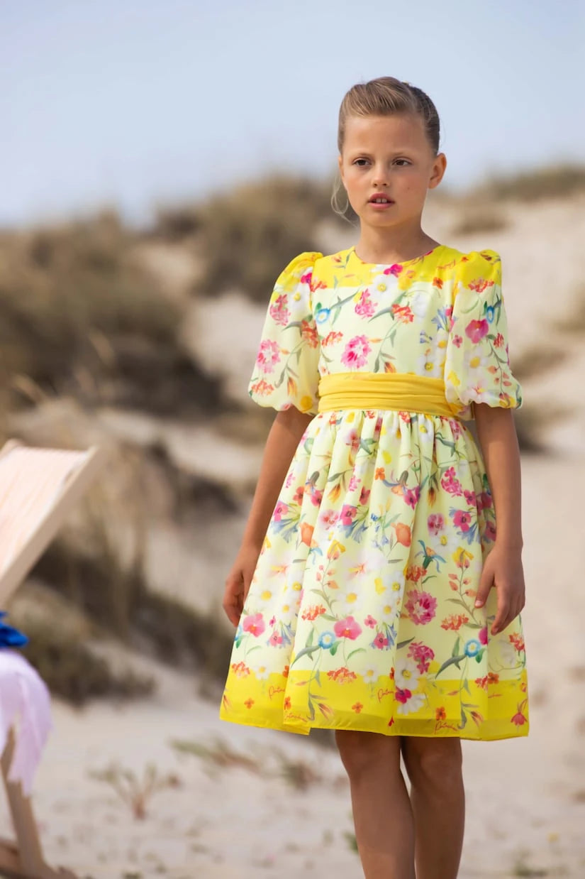 Patachou - Balloon-sleeve floral dress