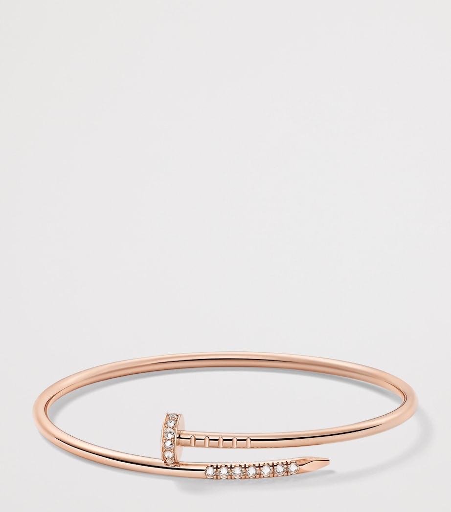 Small Rose Gold and Diamond Juste Un Clou Bracelet
