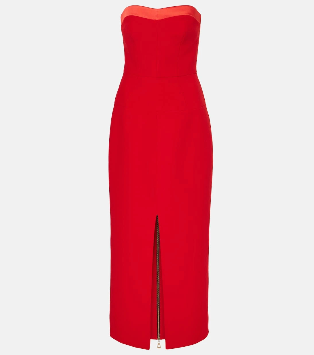 Safiyaa - Sydney satin-trimmed midi dress