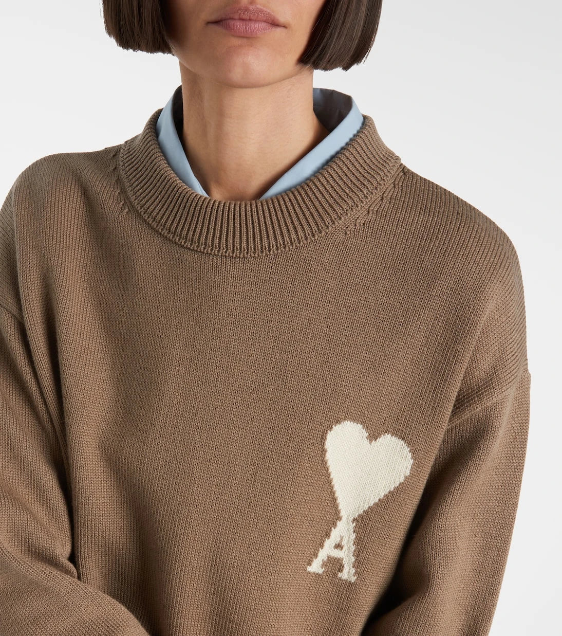 Ami Paris - Ami De Cœur wool and cotton sweater