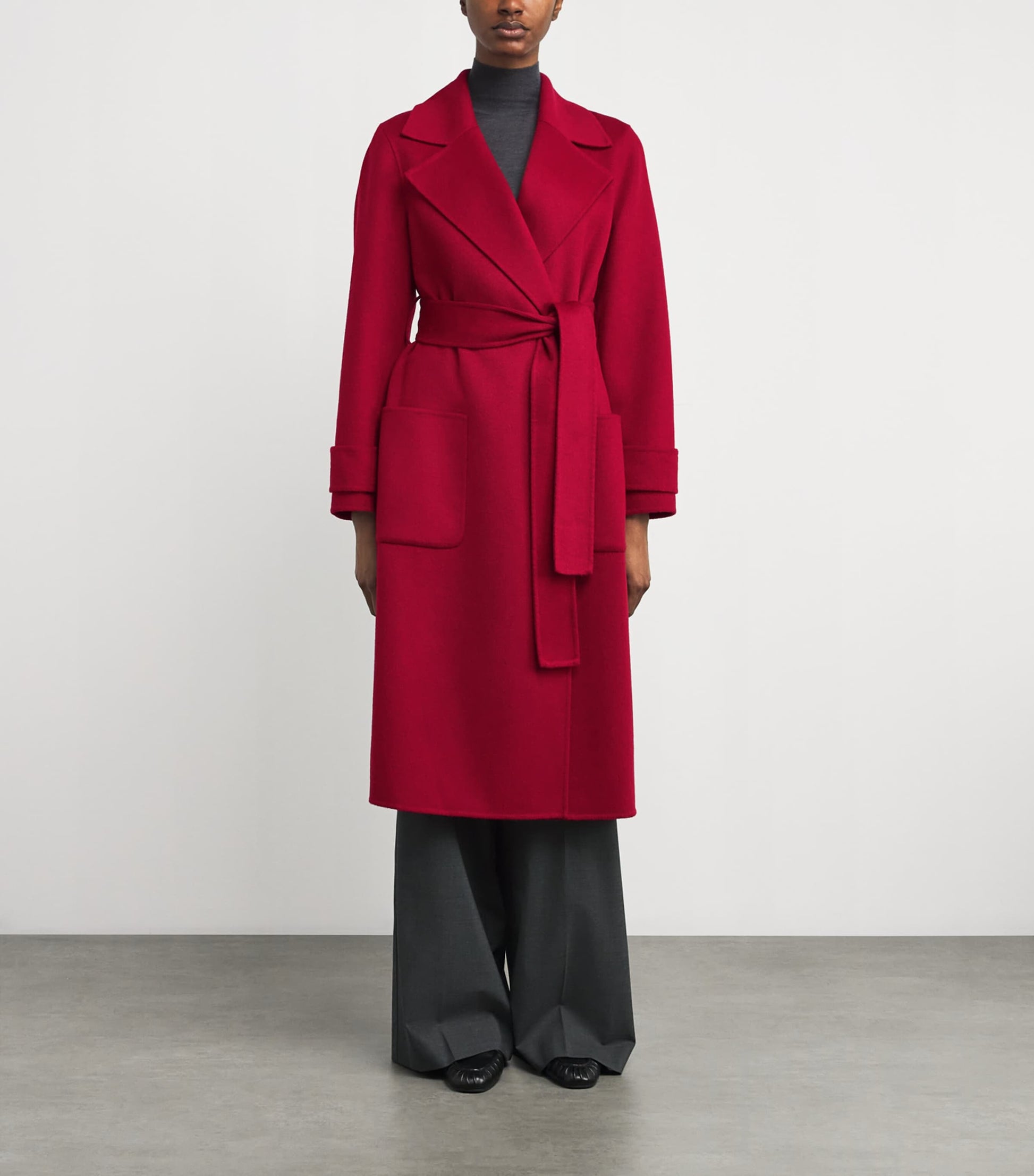 Joseph Red Wool-Cashmere Arline Coat