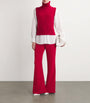 Veronica Beard Red Flared Lebone Tailored Trousers