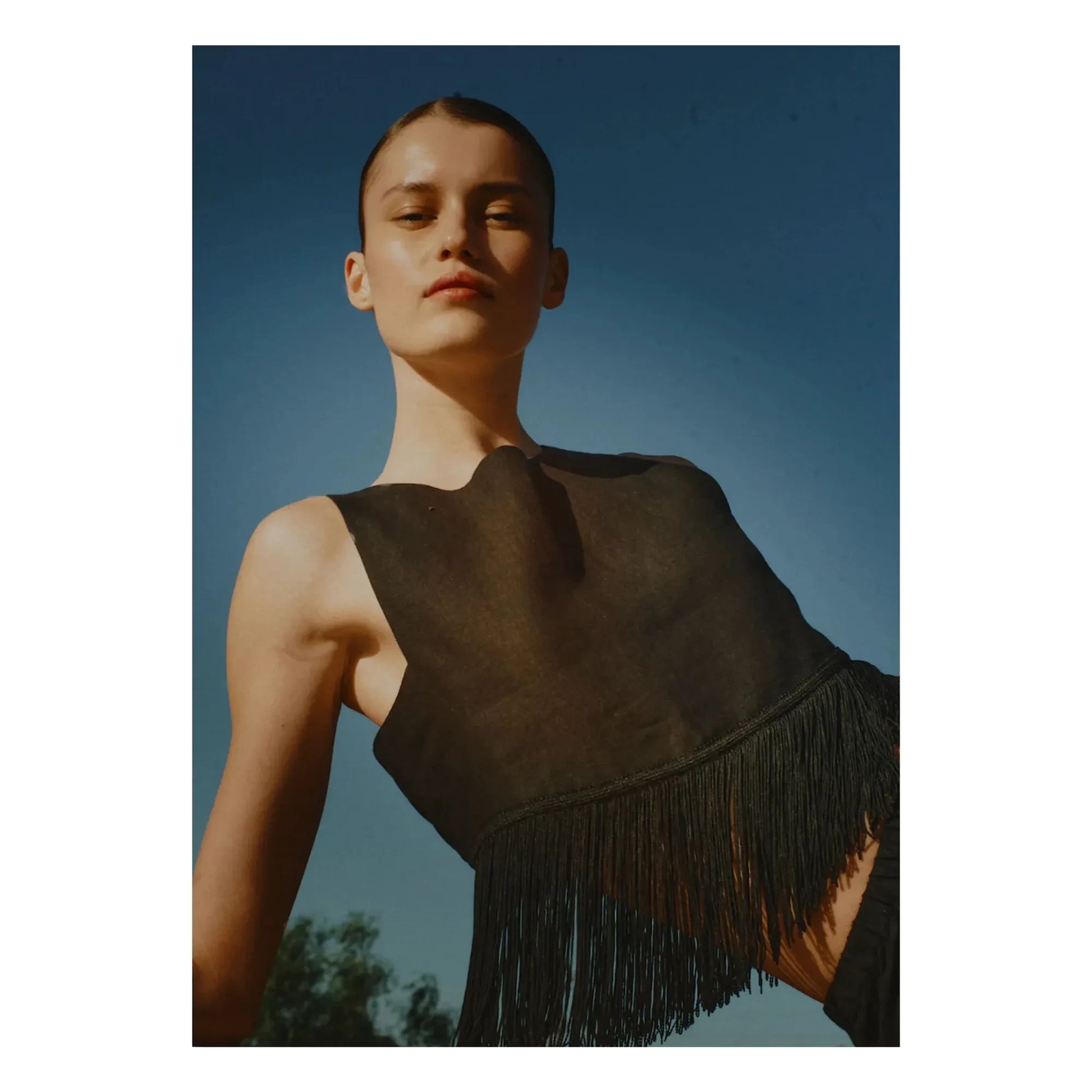 Vanessa Sposi - Linen Fringe Top | Black