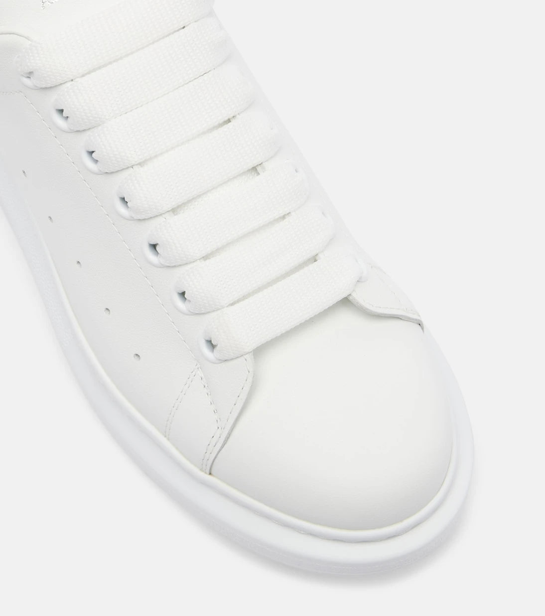 McQueen - Oversized embellished leather sneakers