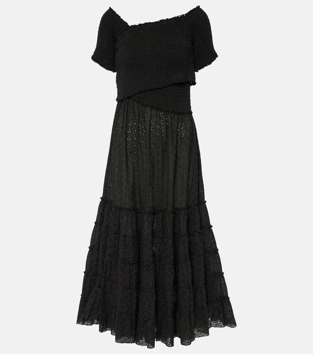 Poupette St Barth - Soledad smocked cotton midi dress