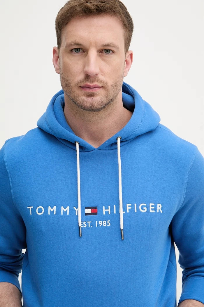 Tommy Hilfiger kapüşonlu erkek pamuklu sweatshirt