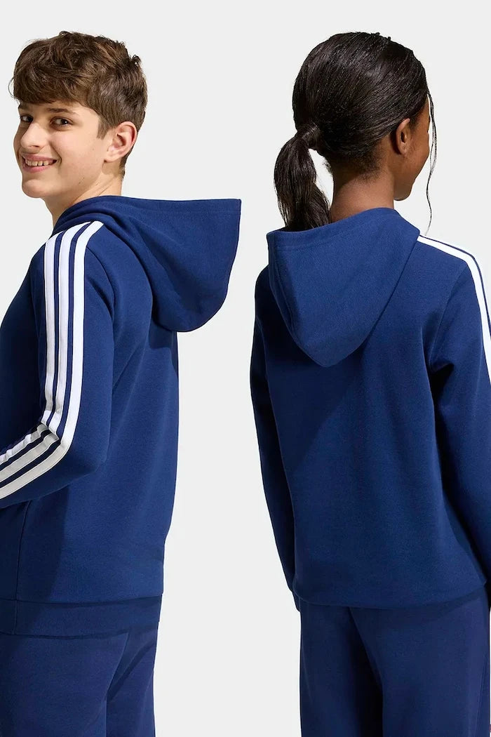 çocuklar için pamuklu adidas kapüşonlu sweatshirt