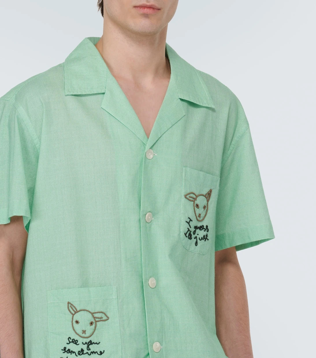 Bode - See You At The Barn cotton shirt