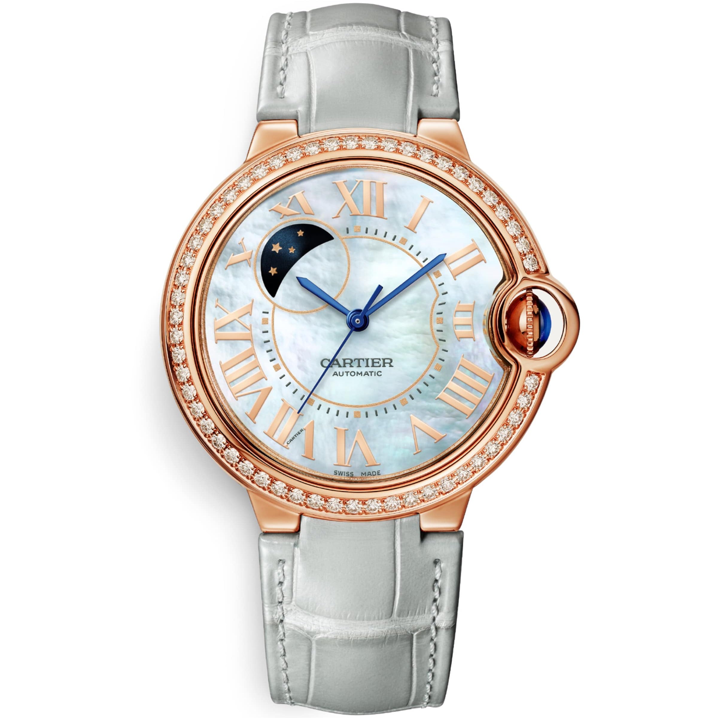 Rose Gold and Diamond Ballon Bleu de Cartier Watch 36mm