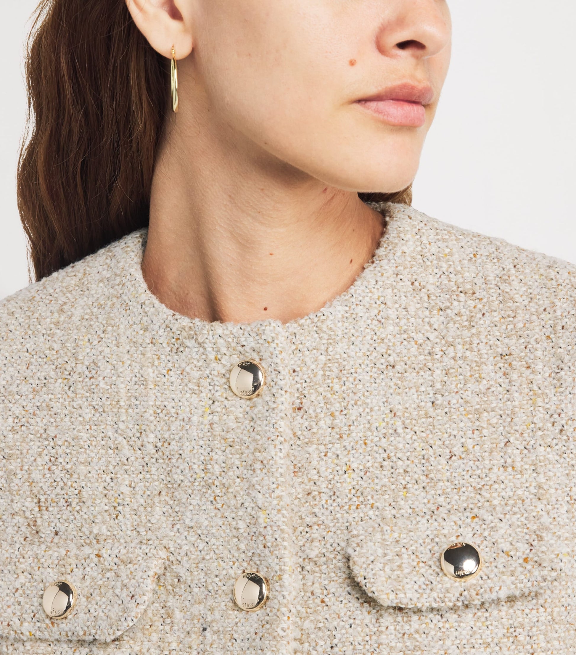 White Bouclé Tweed Jacket
