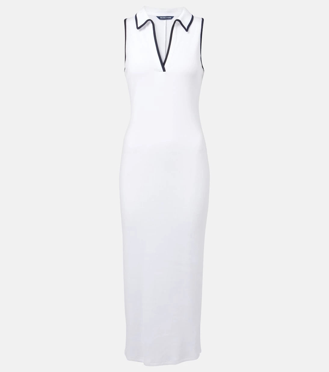 Veronica Beard - Darien ribbed-knit cotton-blend polo dress