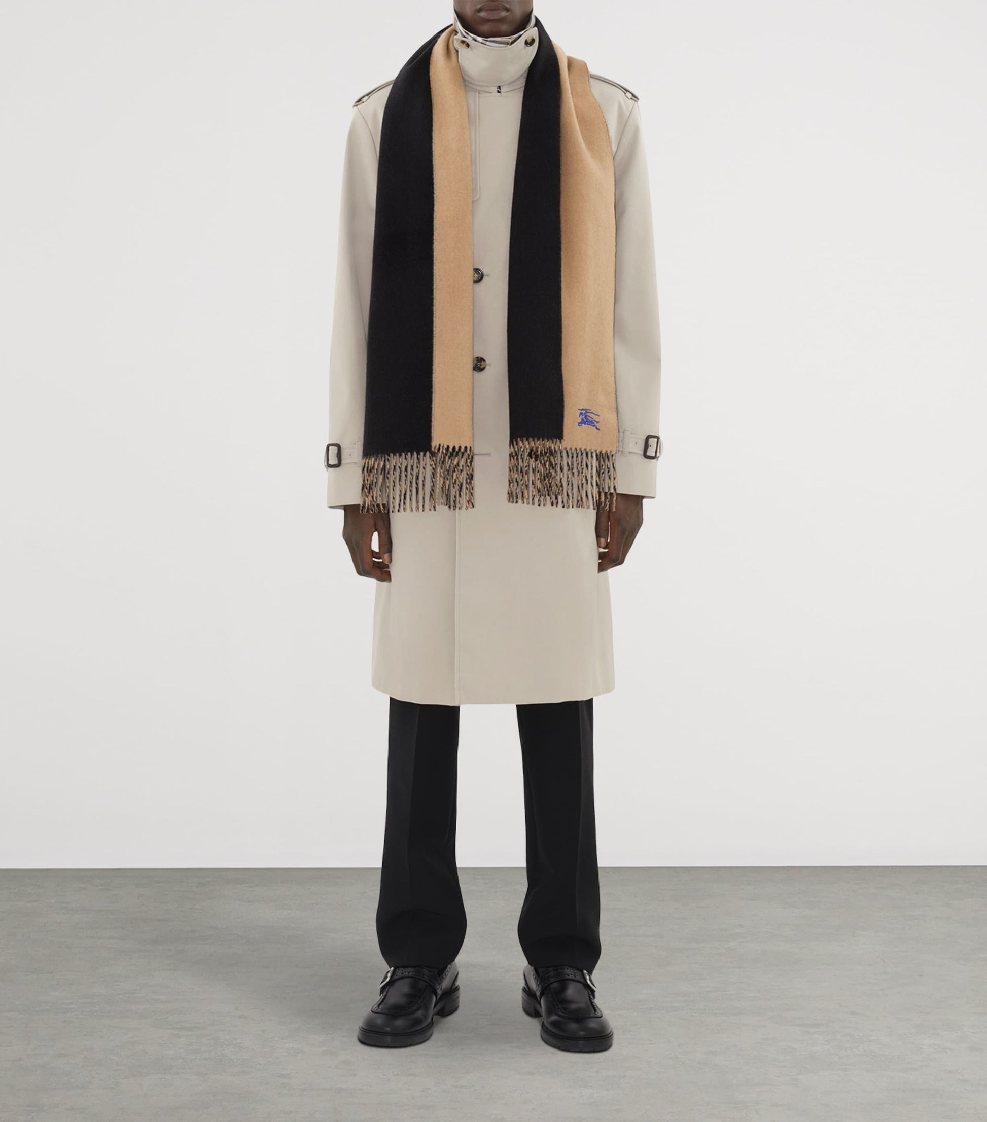 Black Cashmere Reversible Scarf