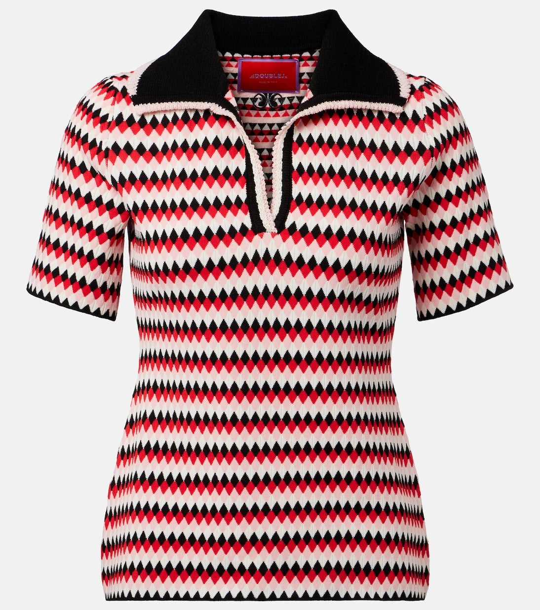 La DoubleJ - Checkers knitted polo