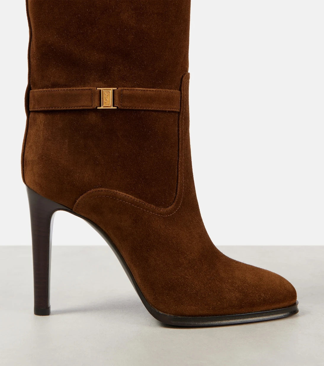 Saint Laurent - Diane 100 suede knee-high boots