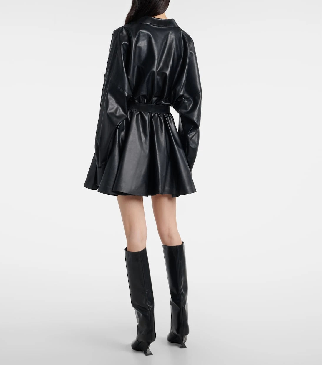 Norma Kamali - Flared sheer minidress