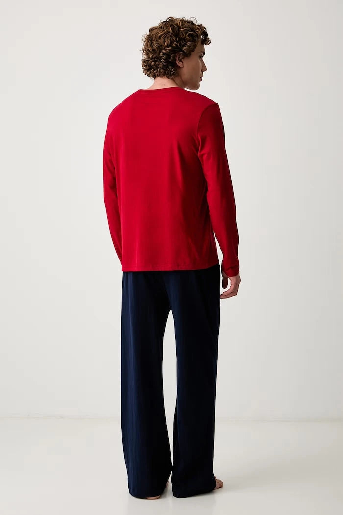Tommy Hilfiger erkek pamuklu iki parçalı pijama