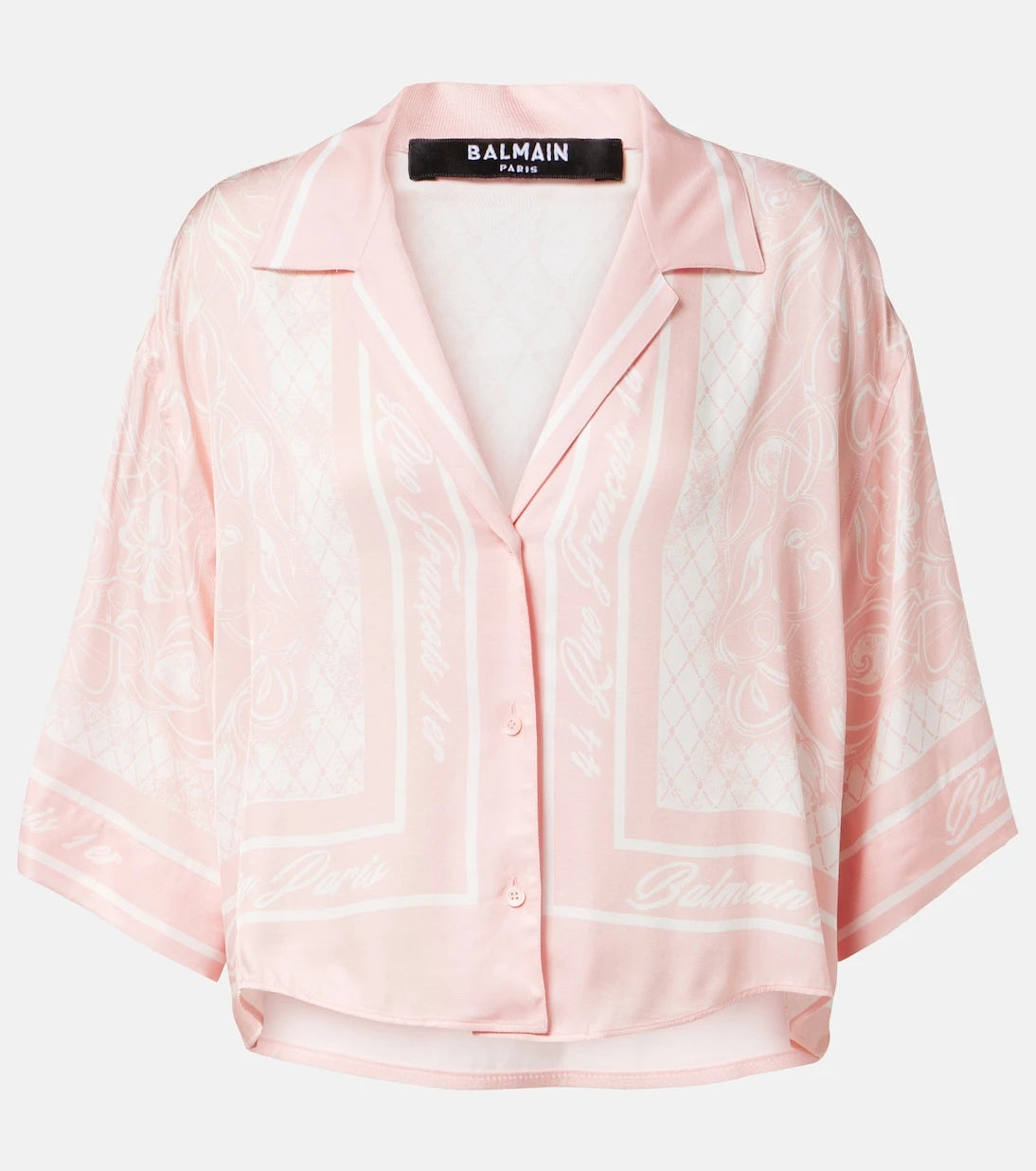 Balmain - Printed twill pajama shirt
