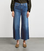 Citizens of Humanity Blue Cropped Lyra Wide-Leg Jeans