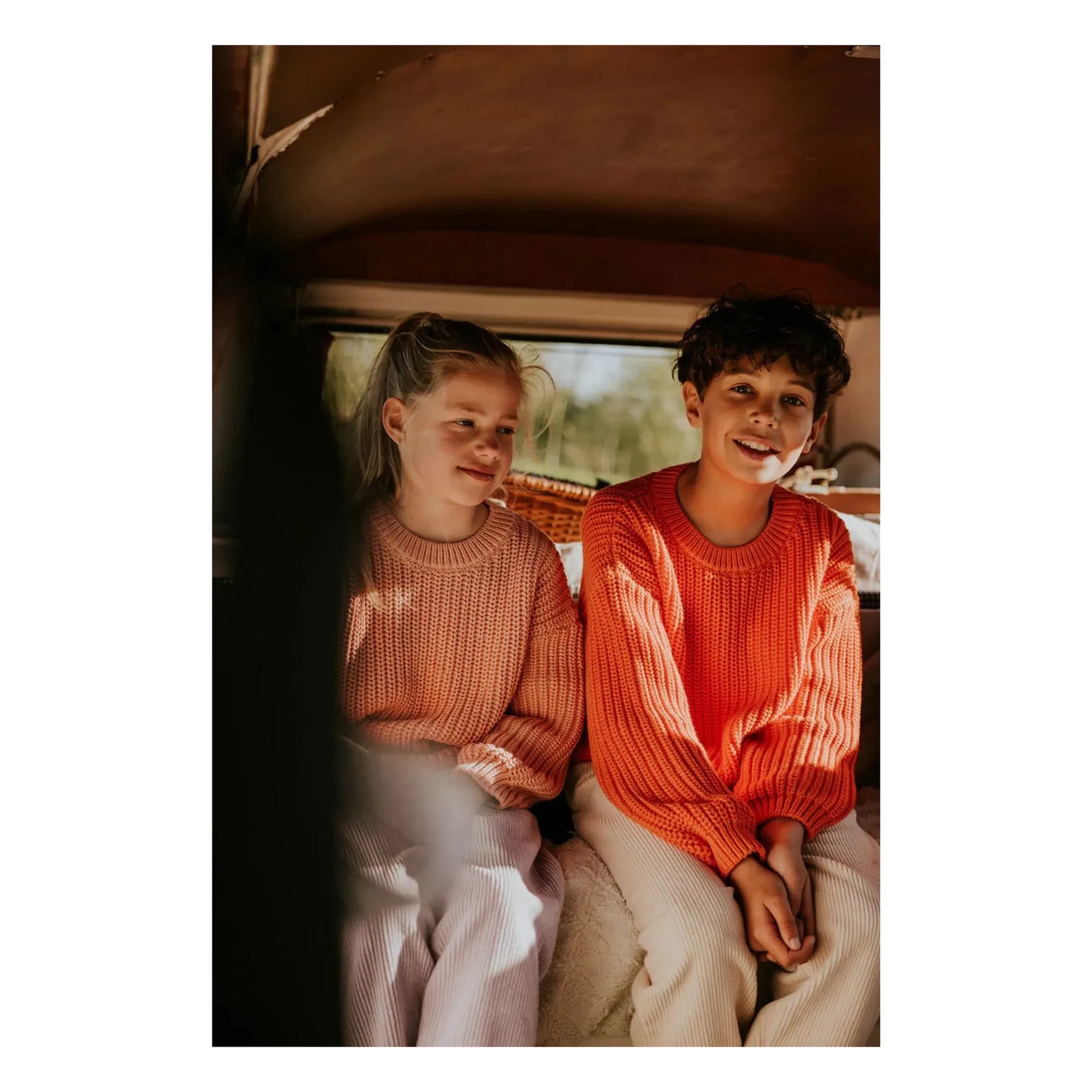 Yuki - Organic Cotton Chunky Sweater | Orange
