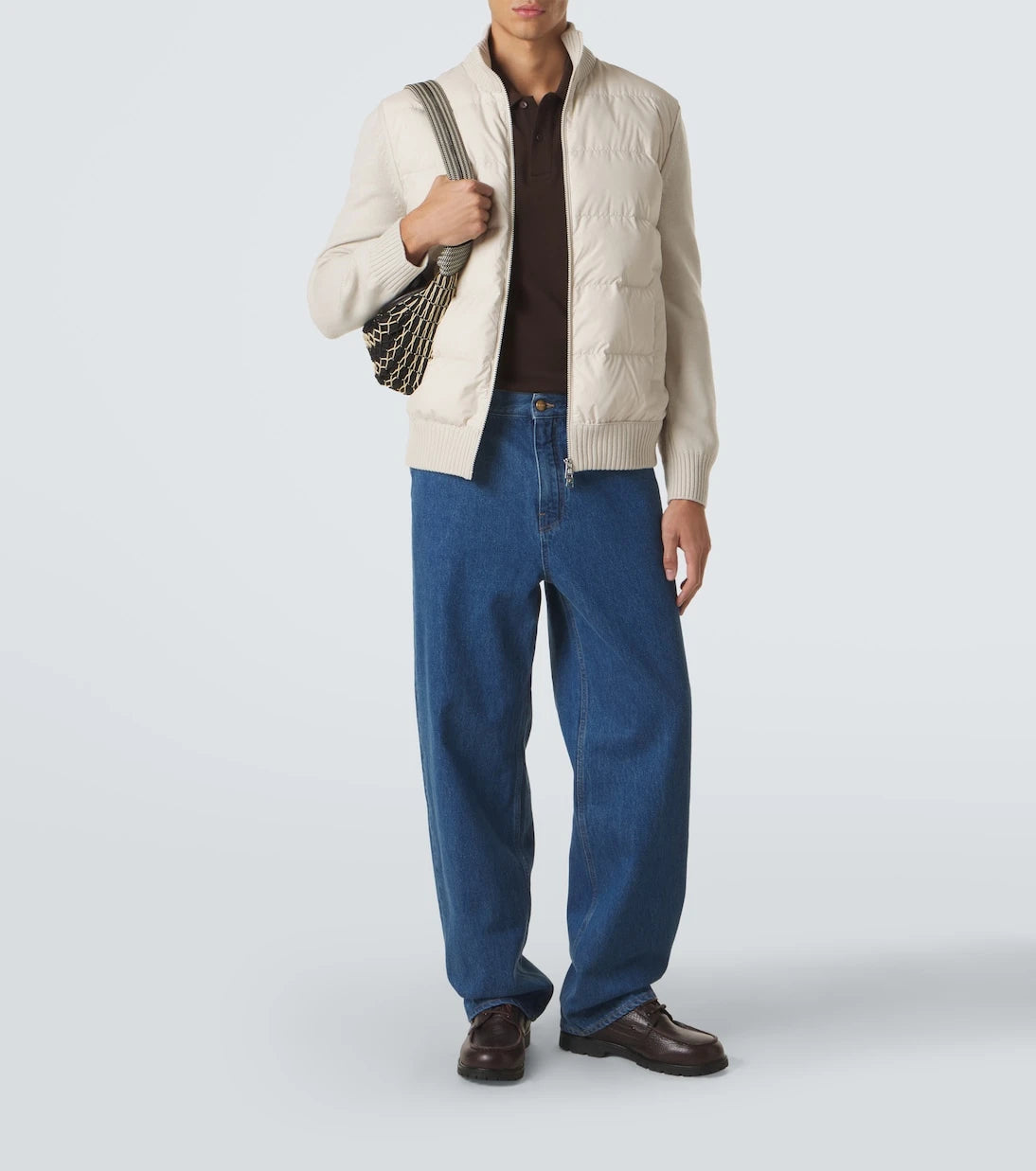 Moncler - Tricot down-paneled virgin wool cardigan
