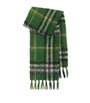 Green Mohair-Wool Check Scarf