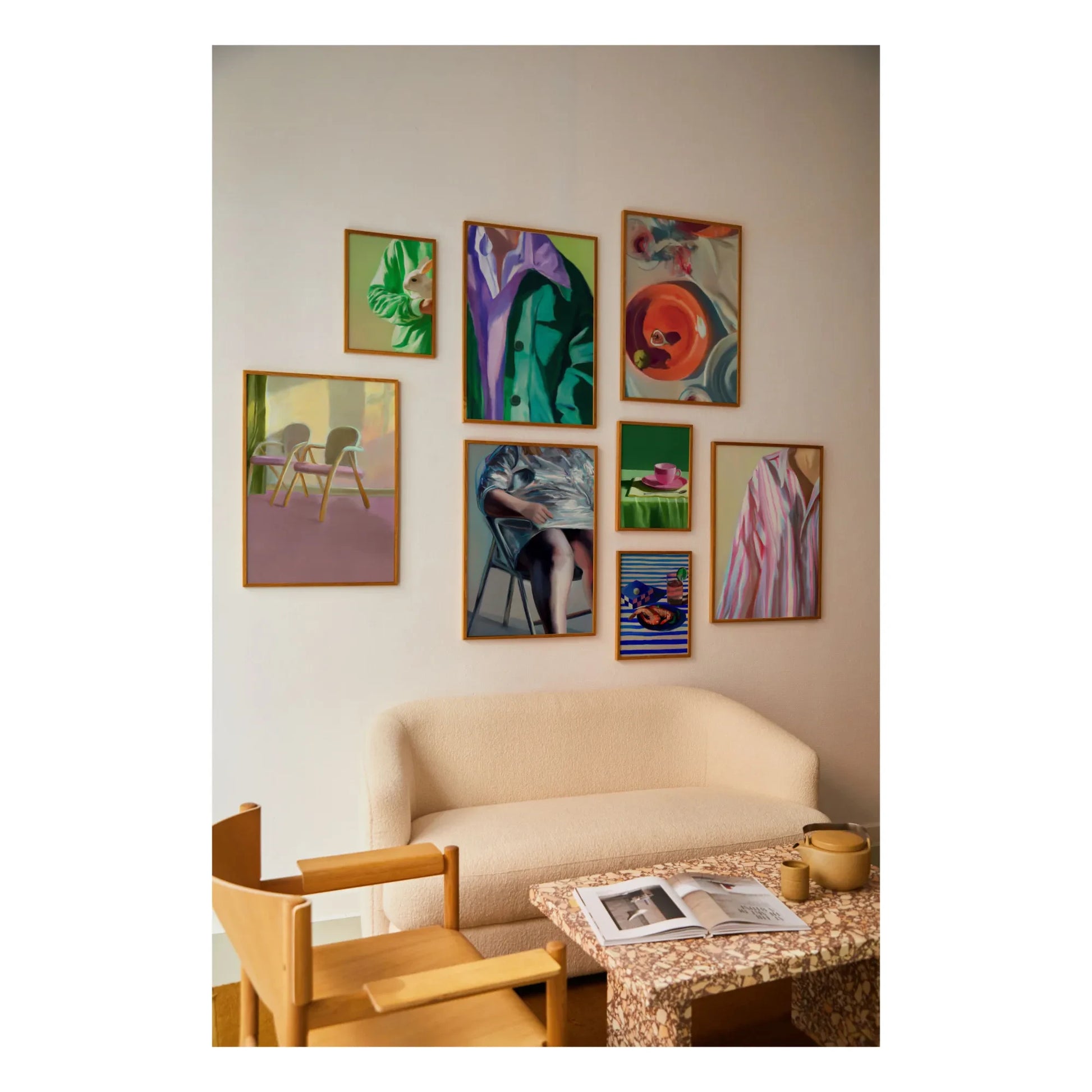 Paper Collective - Waiting Room Poster by Misfitting Things | Pink