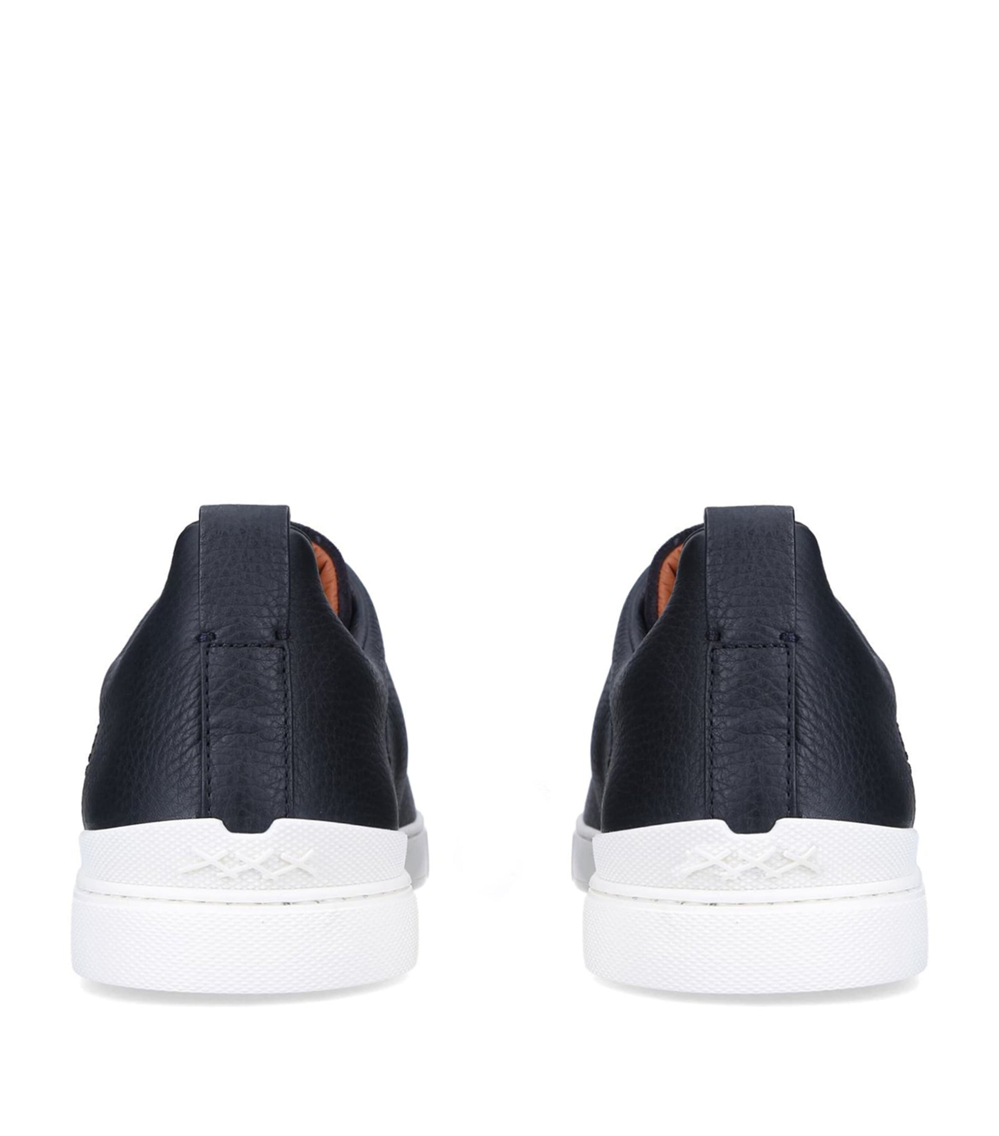 Zegna Leather Triple Stitch Sneakers