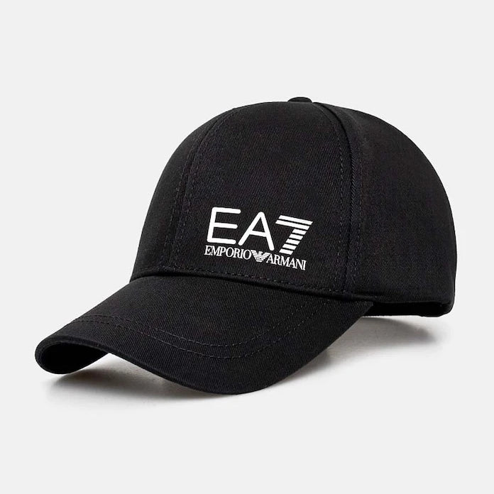 Памучна шапка с козирка EA7 Emporio Armani