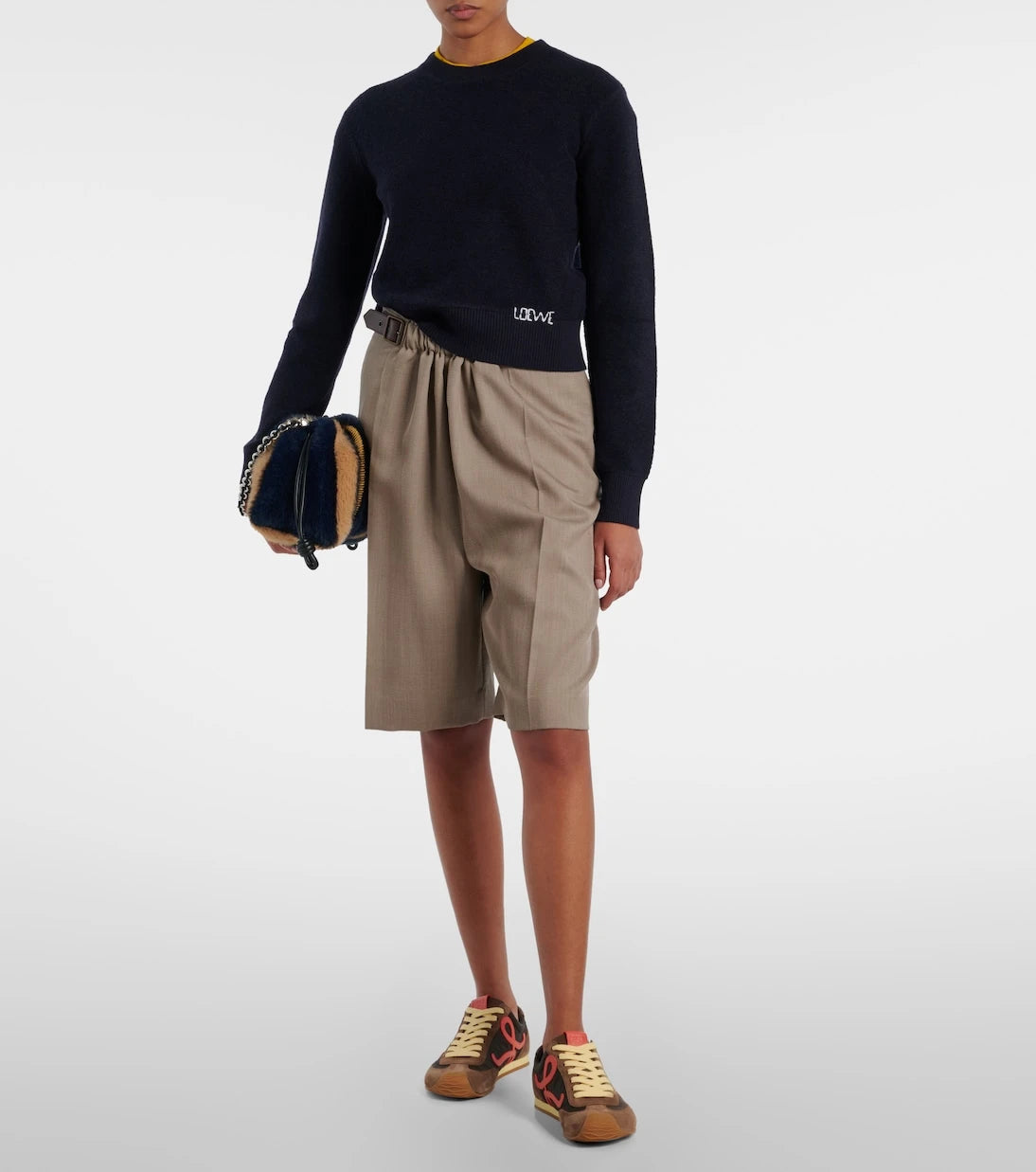 Loewe - Logo embroidered wool sweater