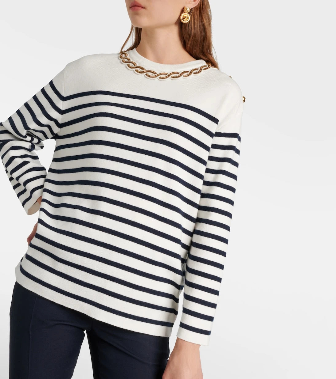 Valentino - Embroidered cotton sweater