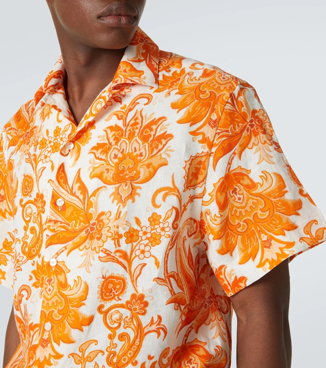 Etro - Paisley linen bowling shirt