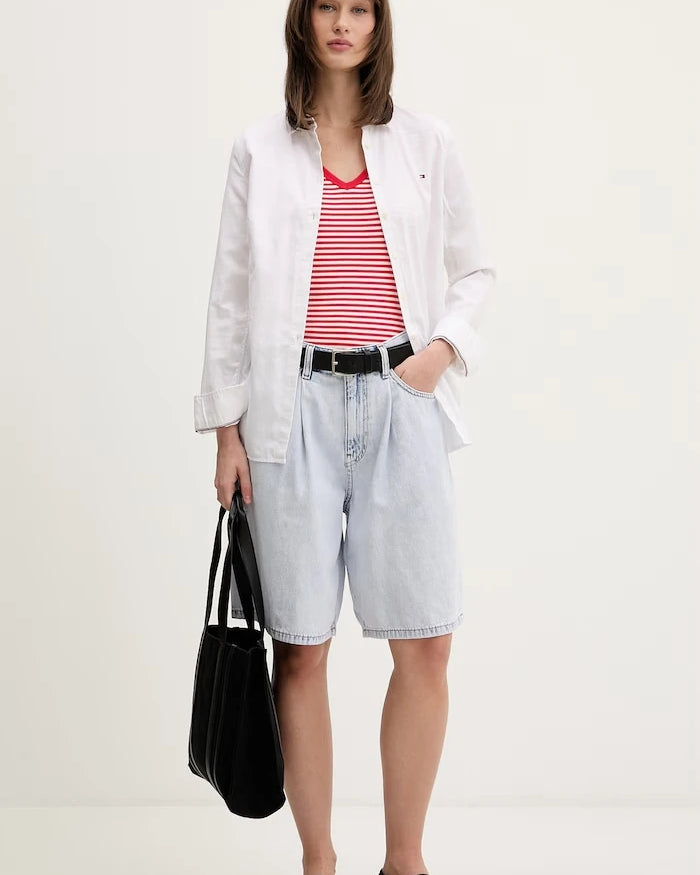 Tommy Jeans Къс панталон дамски от деним