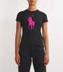Polo Ralph Lauren Black Cotton Polo Pony T-Shirt