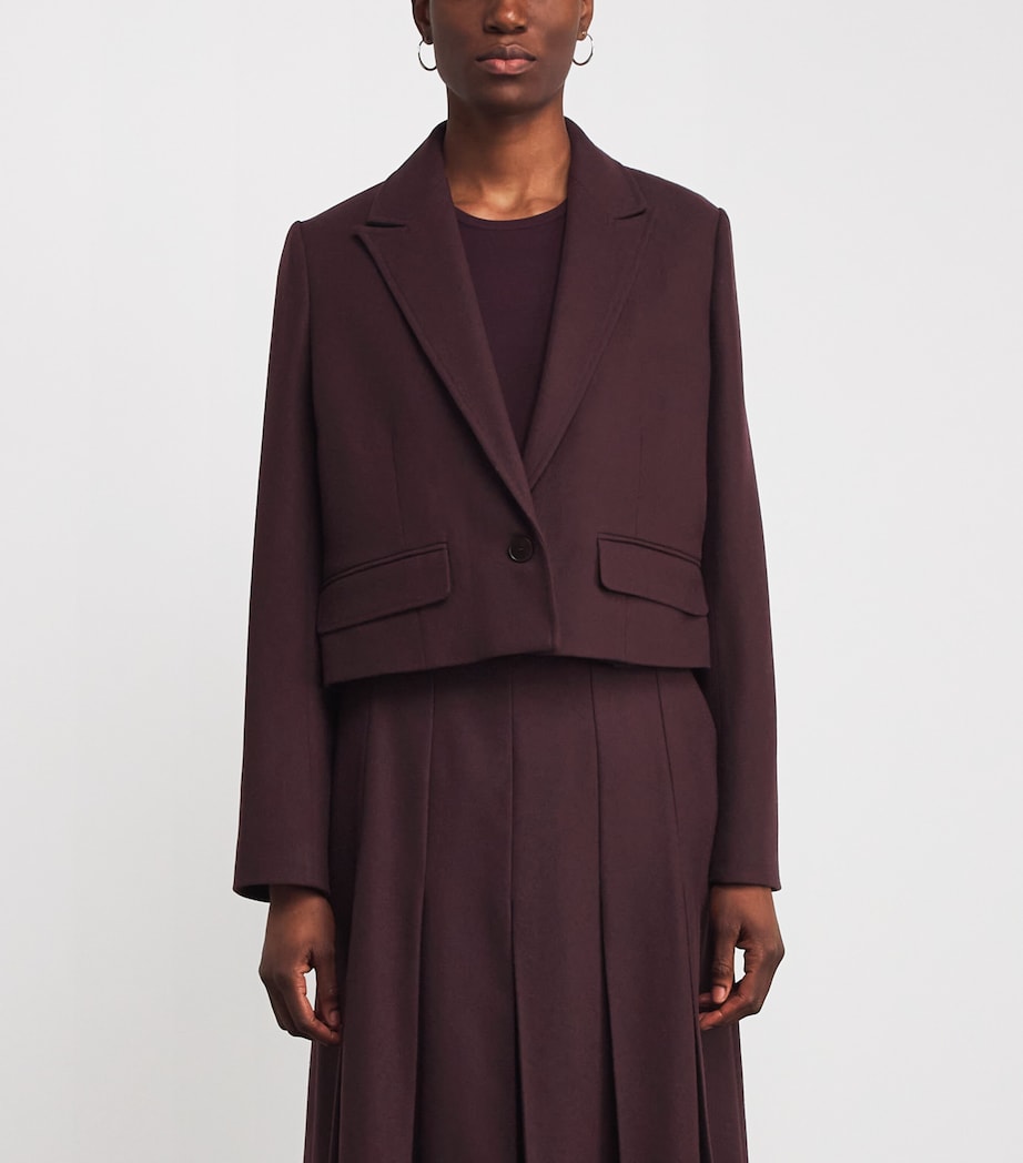 Red Stretch-Wool Elia Blazer