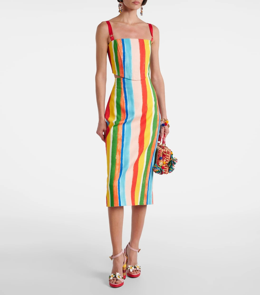 Dolce&Gabbana - Striped cotton-blend tank top