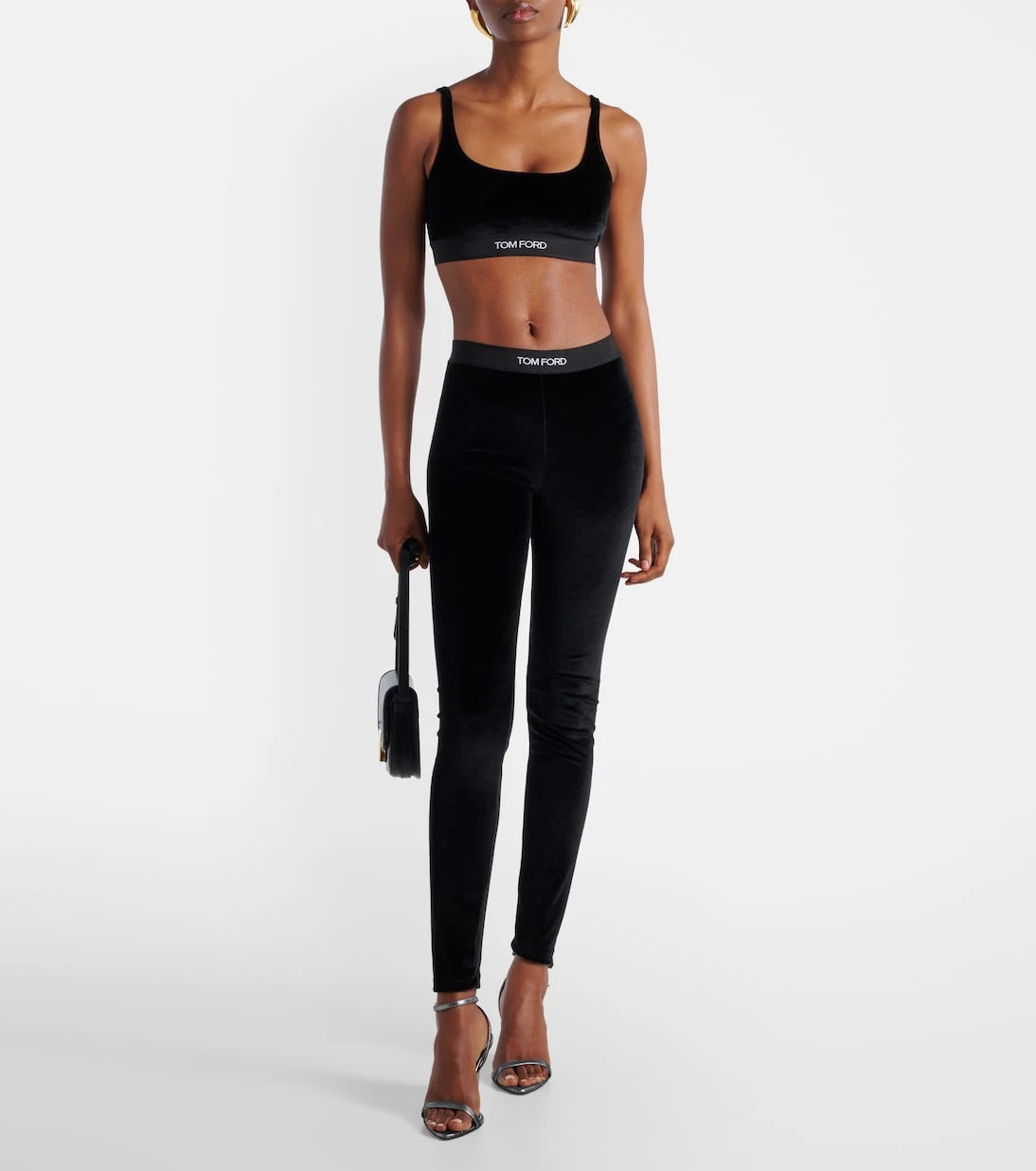 Tom Ford - Logo velour leggings