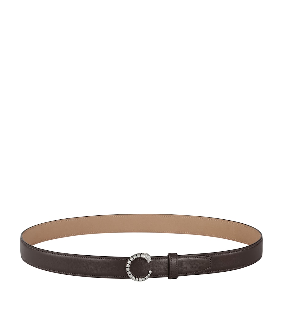 Brown Leather Panthère de Cartier Belt (85cm)