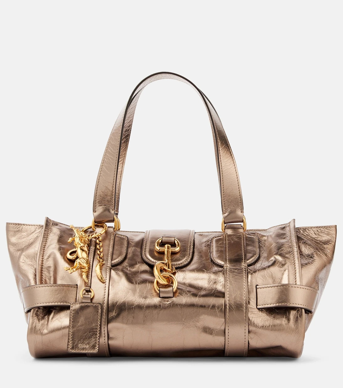 Chloé - Kerala 25 Large metallic leather tote bag