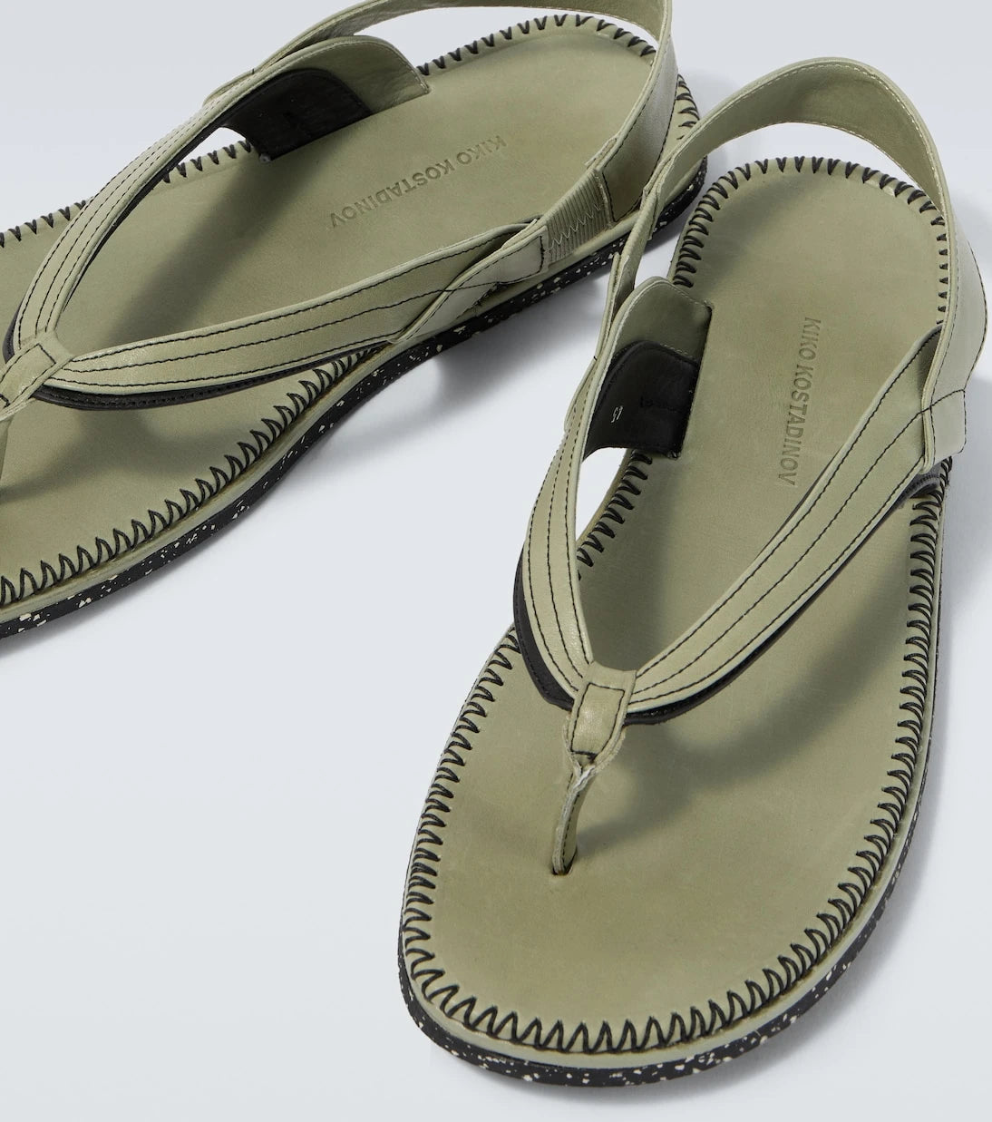 Kiko Kostadinov - Andras leather thong sandals